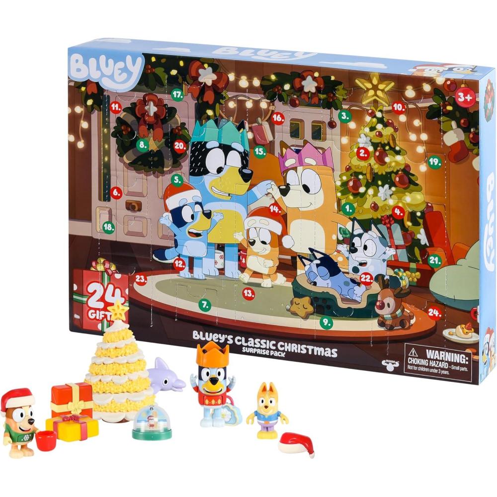 imageBluey Advent Calendar Pack Toys for Girls and Boys 24 Days of Surprises Kids 2025 Advent Calendar wAccessories Stickers ampamp Mini Christmas TreeAdvent Calendar Amazon Exclusive