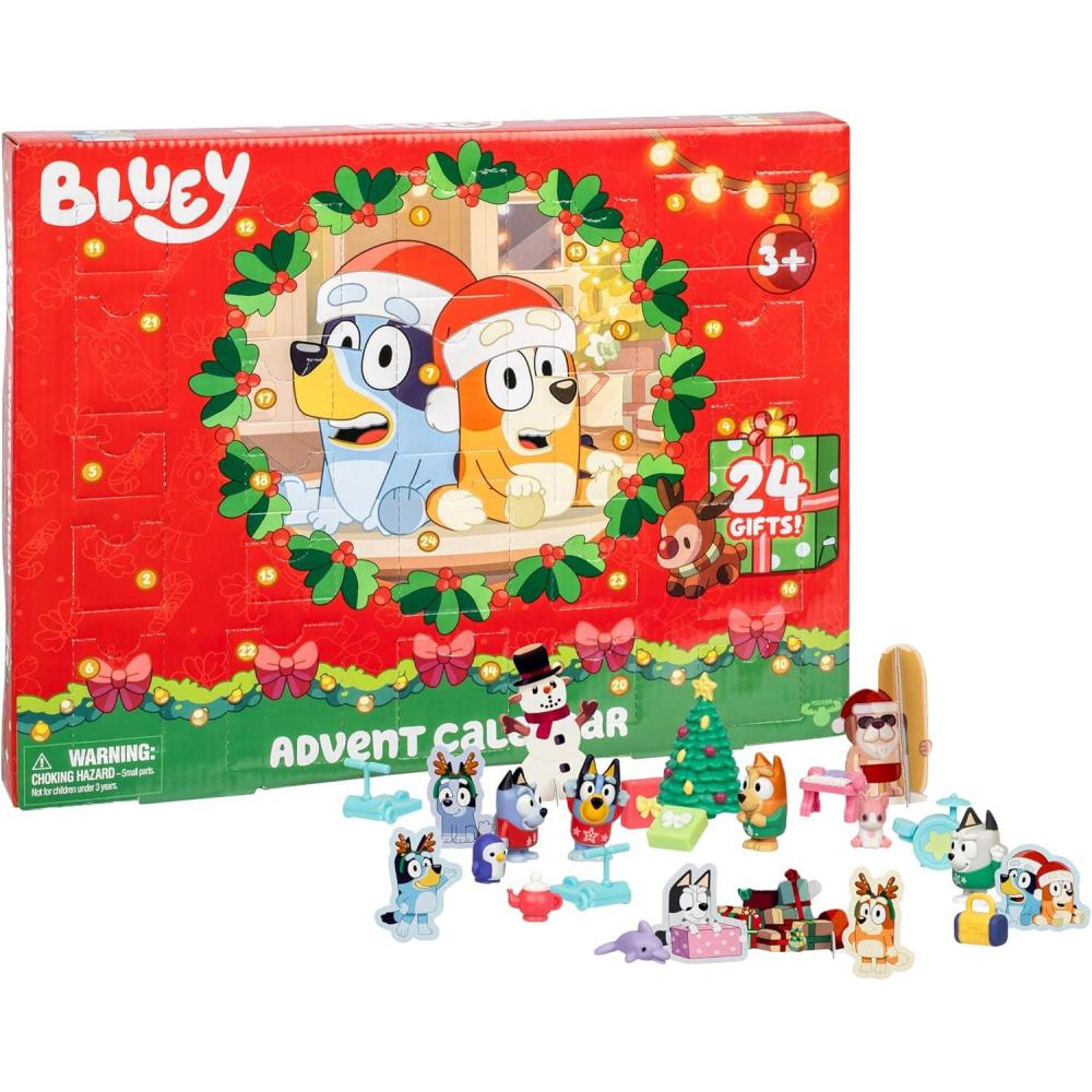 imageBluey Advent Calendar Pack Toys for Girls and Boys 24 Days of Surprises Kids 2025 Advent Calendar wAccessories Stickers ampamp Mini Christmas TreeAdvent Calendar Mini Figures