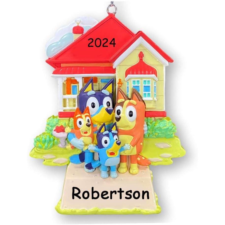 imageBluey Christmas Ornament Officially Licensed Bluey Bingo Heeler Family Christmas Tree Ornament Decoration with Custom Names
