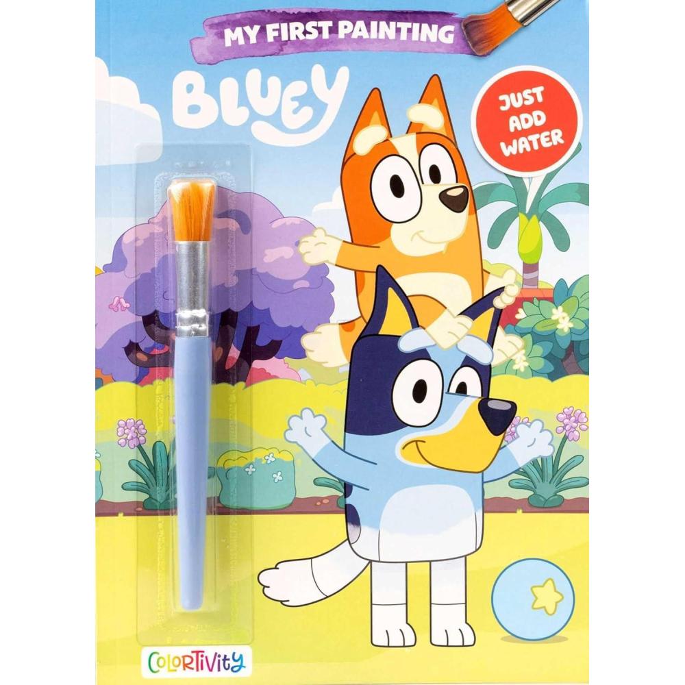 imageBluey Colortivity My First Painting Color ampamp Activity with Paint