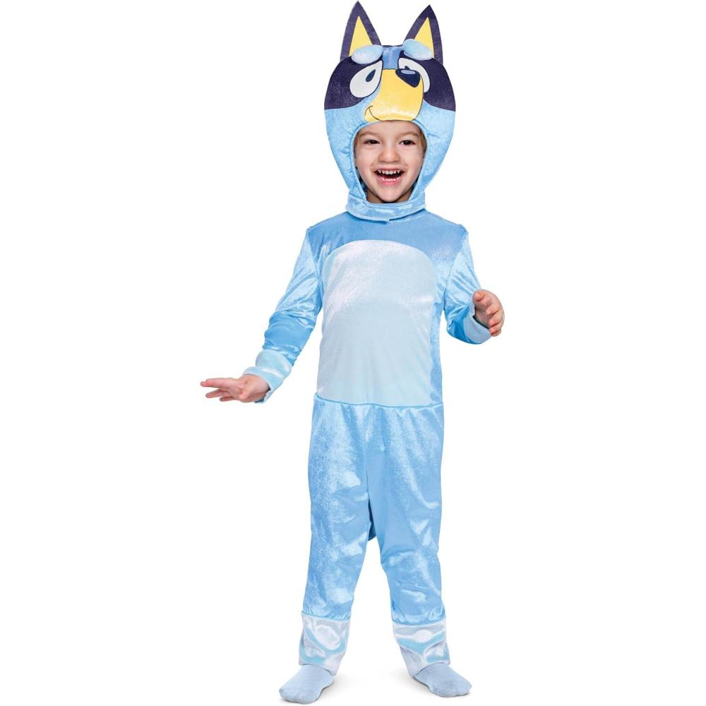 imageBluey Costume for Kids Official Bluey Character Outfit with Jumpsuit and Headpiece for Toddlers