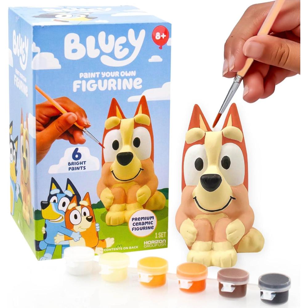 imageBluey Paint Your Own LightUp Figurine Bingo Night Light Toys for Kids Playset Party Decorations Game for Kids Ages 3 SmallBingo Figurine