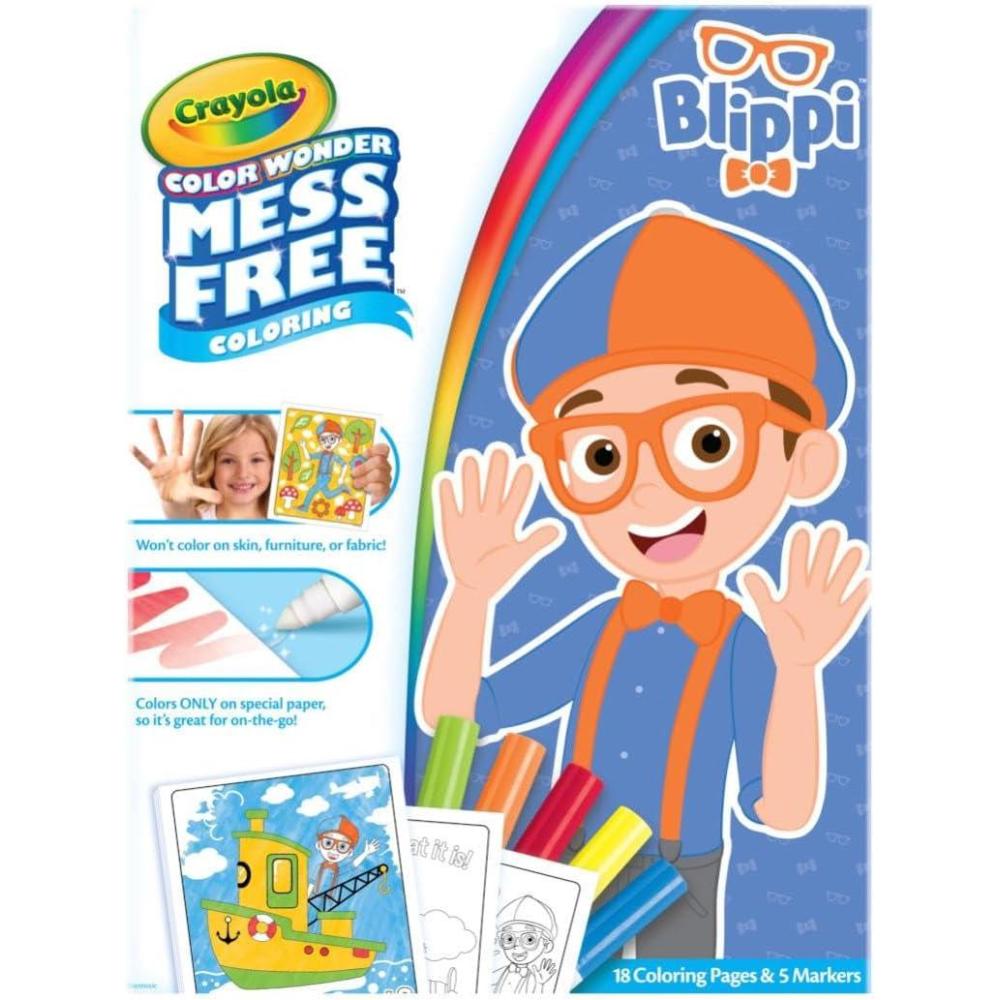 imageCrayola Bluey Color Wonder Coloring Set 18 Bluey Coloring Pages Toddler Stocking Stuffer Holiday ampamp Christmas Gifts for Kids Mess Free Coloring for Toddlers Toys ampamp GamesBlippi