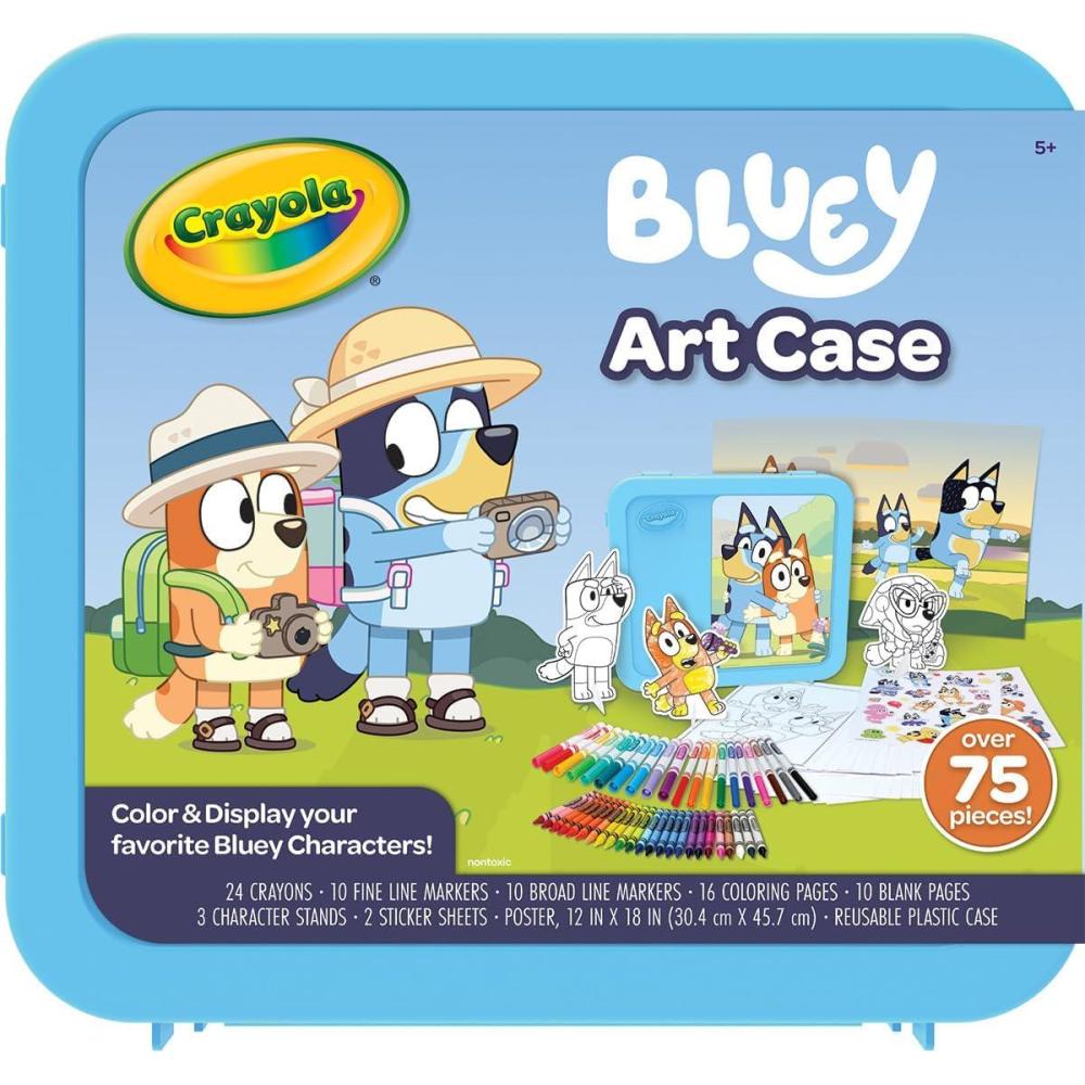 imageCrayola Bluey Color Wonder Magic Light Brush Mess Free Painting Station for Kids Holiday for Kids Toddler Bluey Toys ampamp Activities Ages 3Art Case