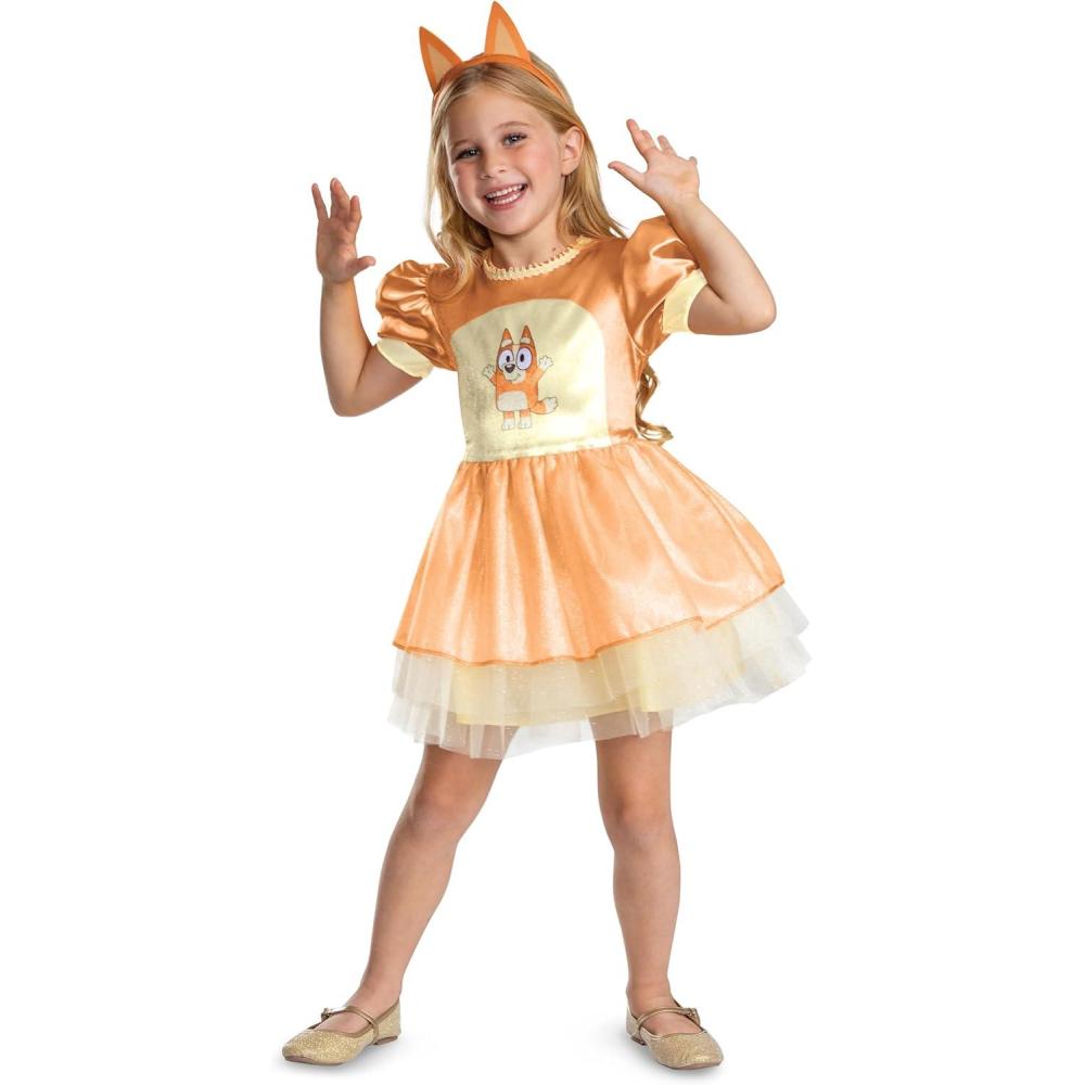 imageDisguise babygirls Bingo Skirt Costume for Kids Official Bluey Character Outfit With Dress and HeadbandBingo
