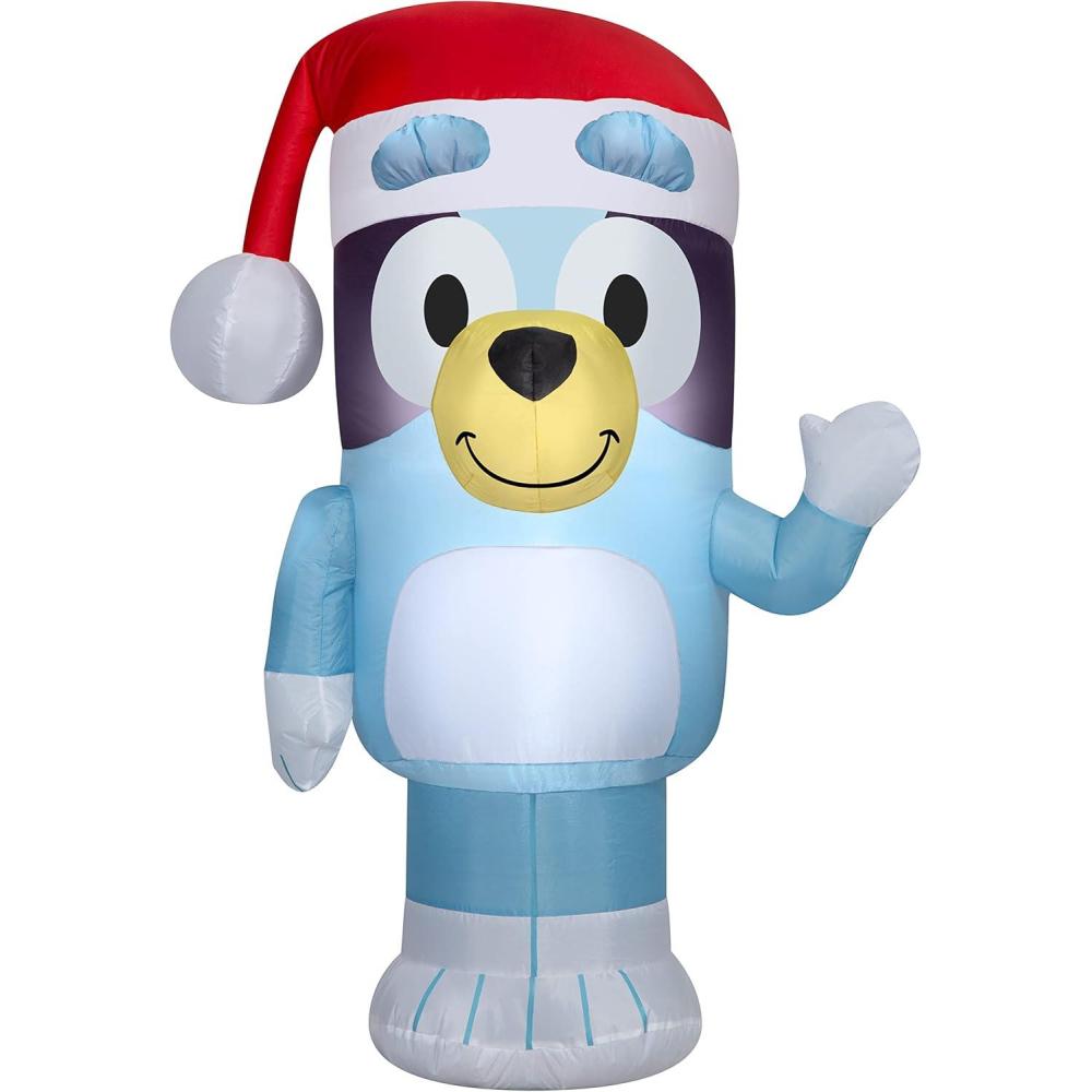 imageGemmy Halloween Inflatable Bingo in Witch Costume Bluey 35 ft Tall MultiBluey Christmas