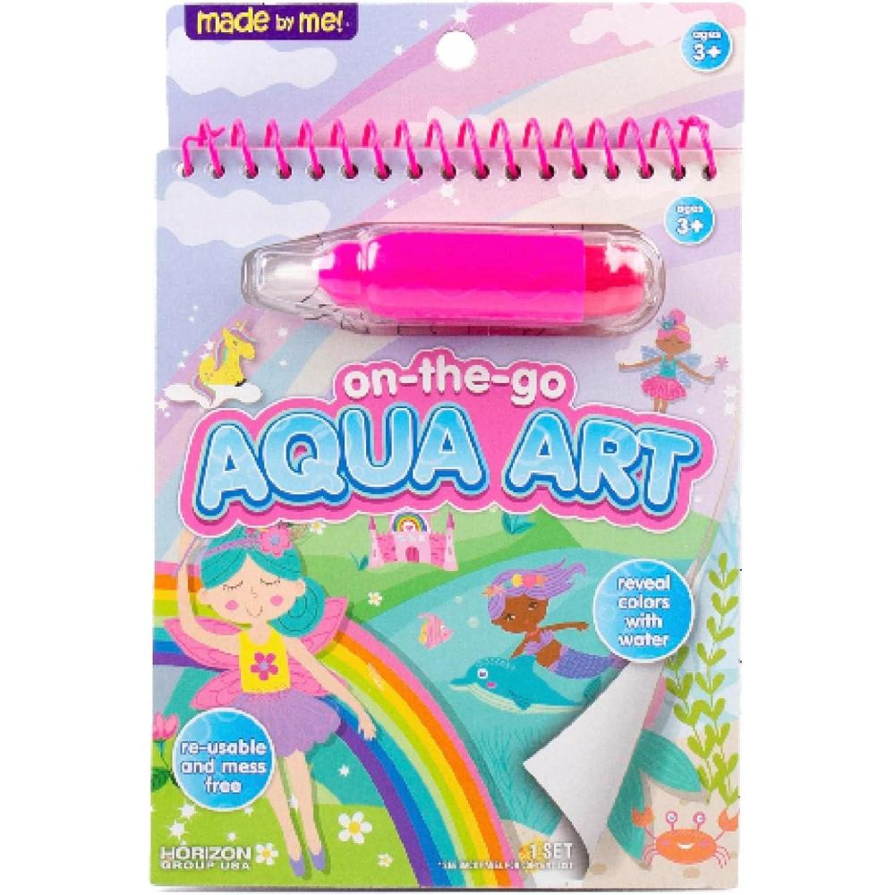 imageHorizon Group USA Bluey Aqua Art Reusable Water Reveal Activity Pages With Water Pen for NoMess Drawing and ColoringFairy