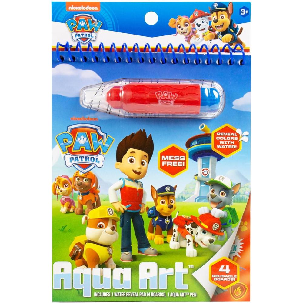 imageHorizon Group USA Bluey Aqua Art Reusable Water Reveal Activity Pages With Water Pen for NoMess Drawing and ColoringPaw Patrol