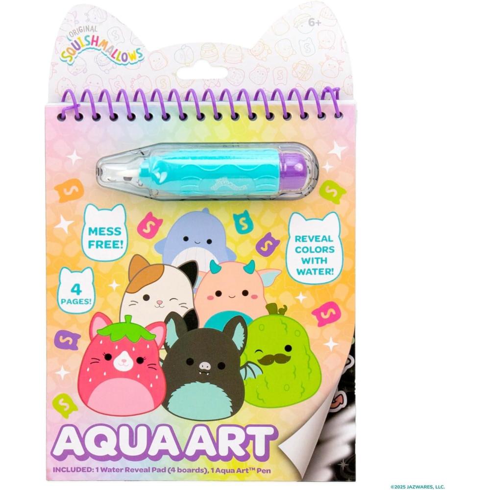 imageHorizon Group USA Bluey Aqua Art Reusable Water Reveal Activity Pages With Water Pen for NoMess Drawing and ColoringSquishmallows