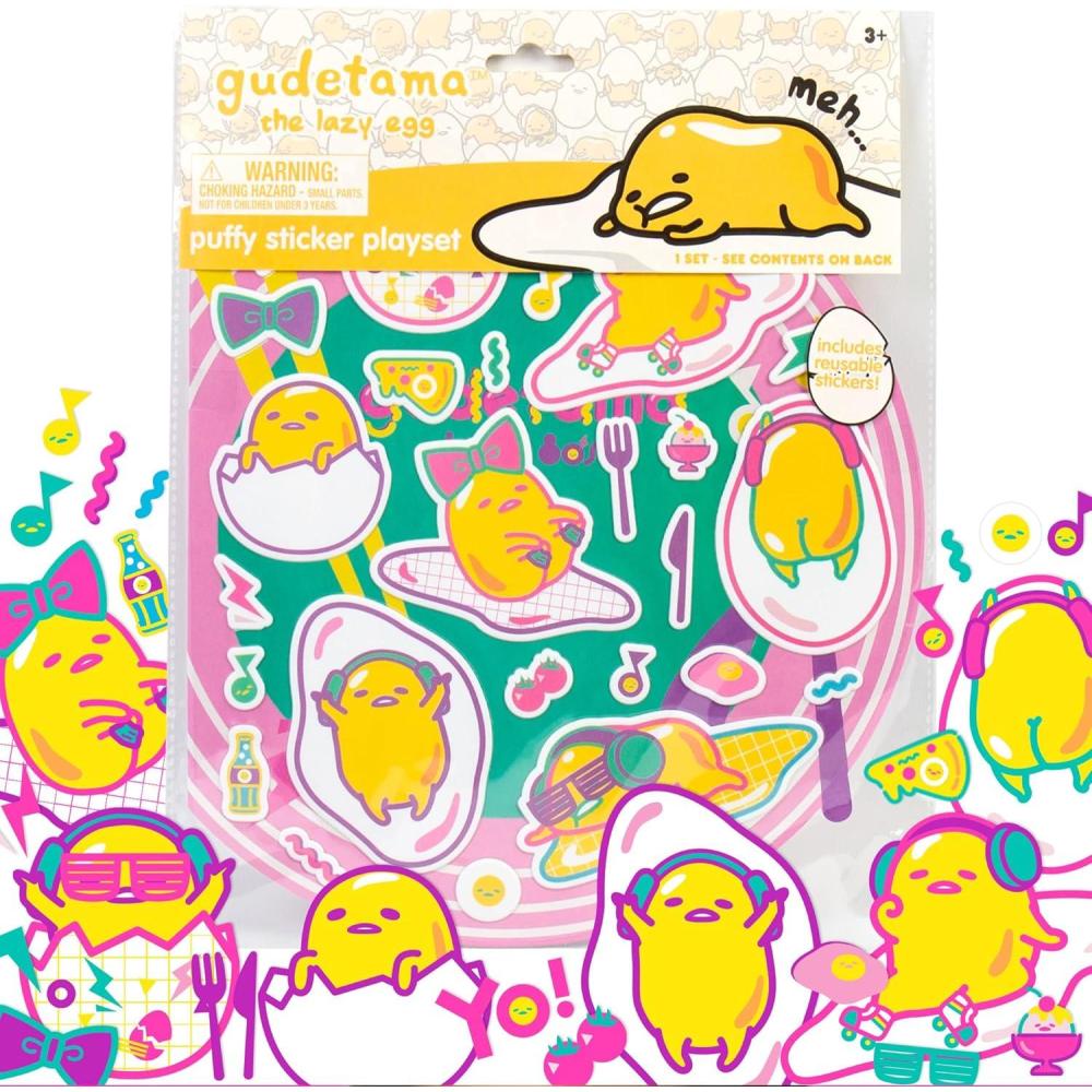 imageHorizon Group USA Bluey Sticker Playset 2 Sticker Play Scenes 35 Reusable Puffy Bluey Repositionable Stickers for Kids Perfect for Travel ScreenFree FunHello Kitty Gudetama