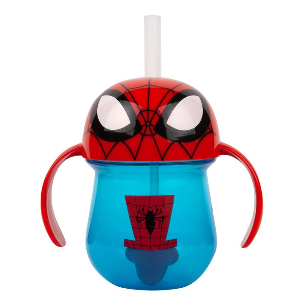 imageThe First Years Bluey Trainer Weighted Straw Cup Toddler Cups with Weighted Straw Baby and Toddler Straw Cup Spill Proof Bluey Toddler Feeding Supplies Ages 6 Months and Up 7 OunceSpiderMan