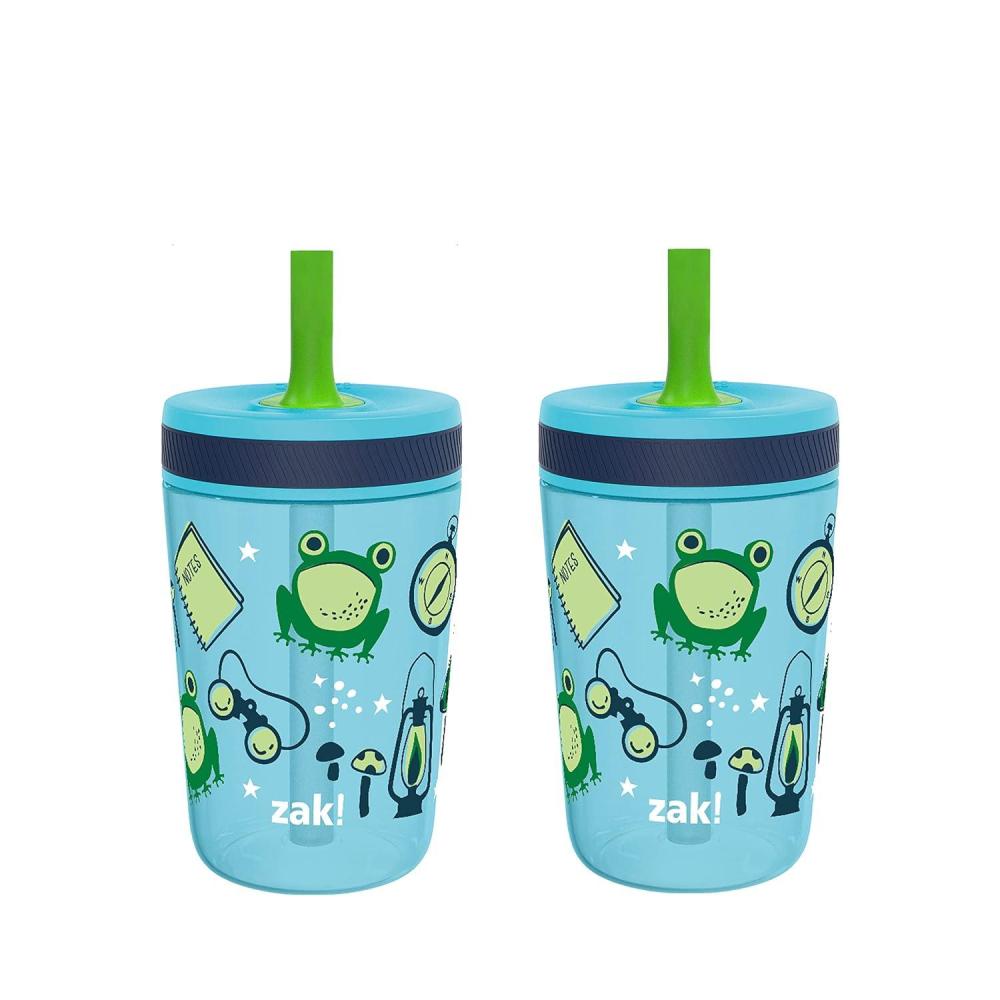 imageZak Designs 15oz Bluey Kelso Tumbler Set LeakProof ScrewOn Lid with Straw Made of Durable Plastic and Silicone Perfect Bundle for Kids 2 Count Pack of 1Campout
