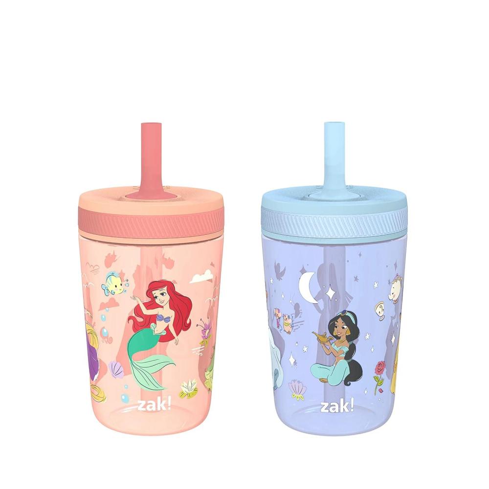 imageZak Designs 15oz Bluey Kelso Tumbler Set LeakProof ScrewOn Lid with Straw Made of Durable Plastic and Silicone Perfect Bundle for Kids 2 Count Pack of 1Princess