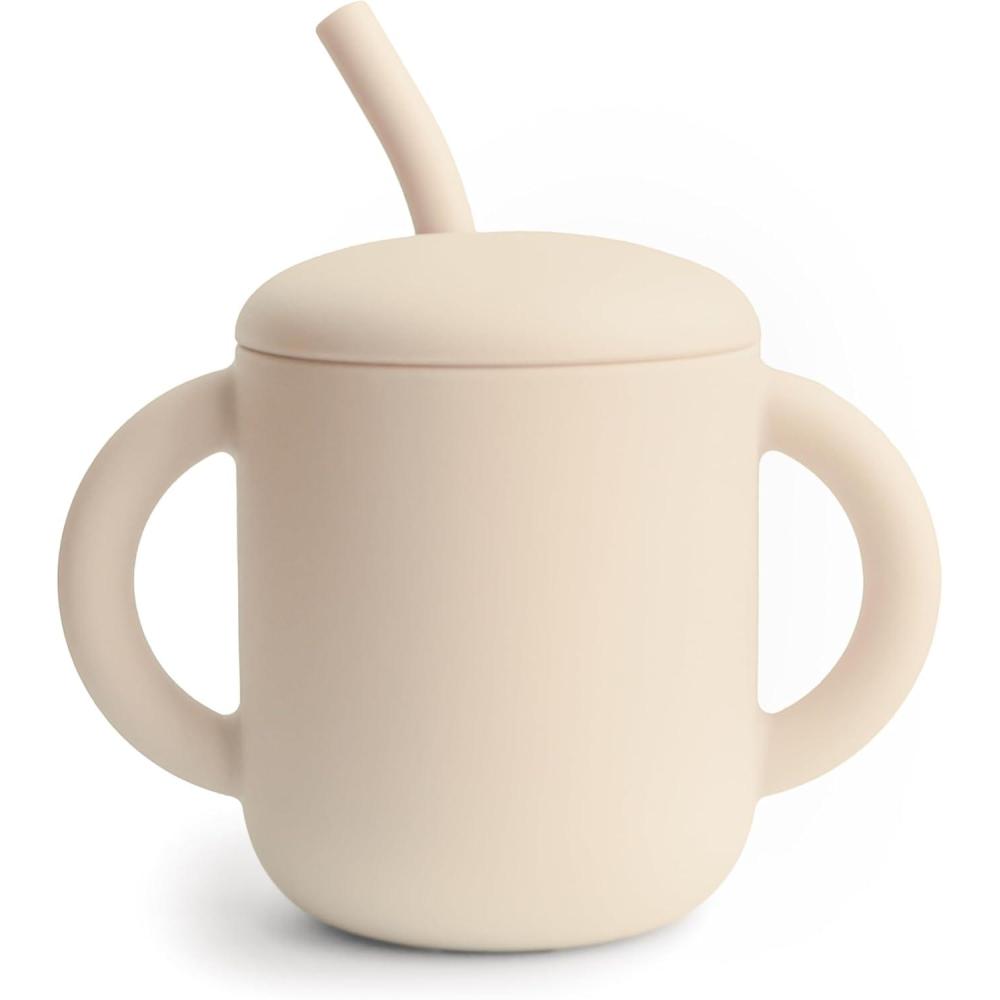 imagemushie x Bluey 100 Silicone Training Cup ampamp Straw for Toddlers  6 Months Bluey SageShifting Sand