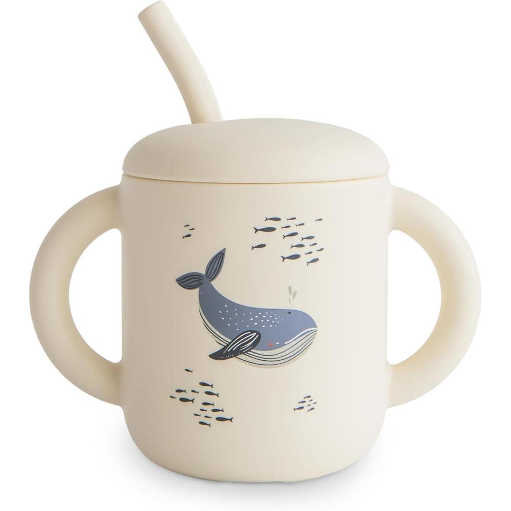imagemushie x Bluey 100 Silicone Training Cup ampamp Straw for Toddlers 6 Months Bluey SageWhales