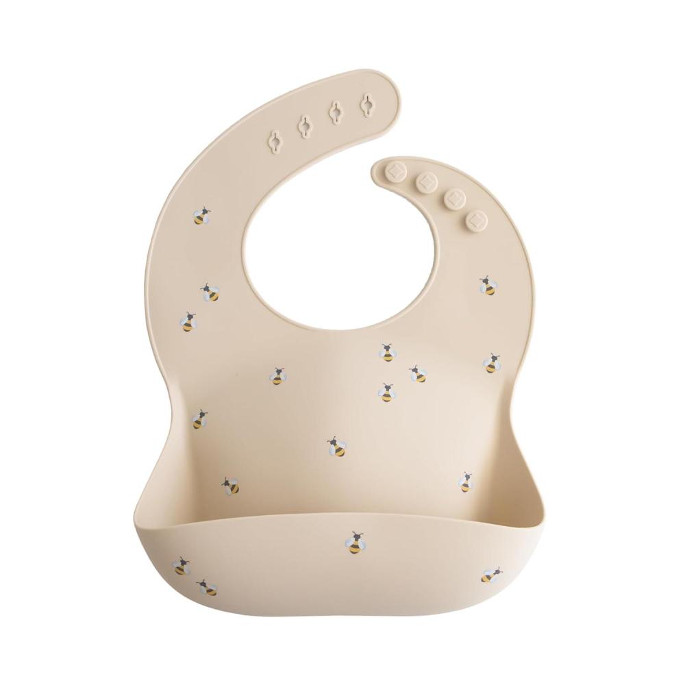 imagemushie x Bluey Silicone Baby Bib  Adjustable Fit Waterproof Bibs Bluey IvoryBees