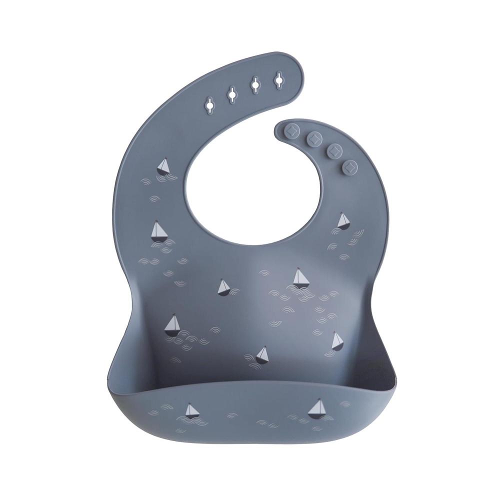 imagemushie x Bluey Silicone Baby Bib Adjustable Fit Waterproof Bibs Bluey IvoryBoats