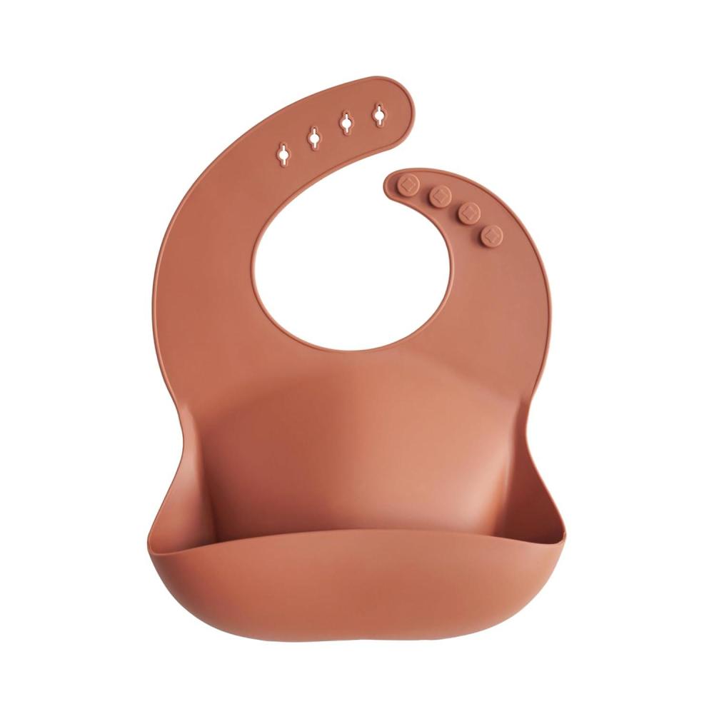 imagemushie x Bluey Silicone Baby Bib Adjustable Fit Waterproof Bibs Bluey IvoryClay