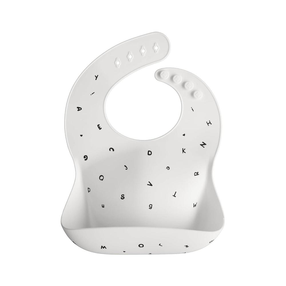 imagemushie x Bluey Silicone Baby Bib Adjustable Fit Waterproof Bibs Bluey IvoryLetters White