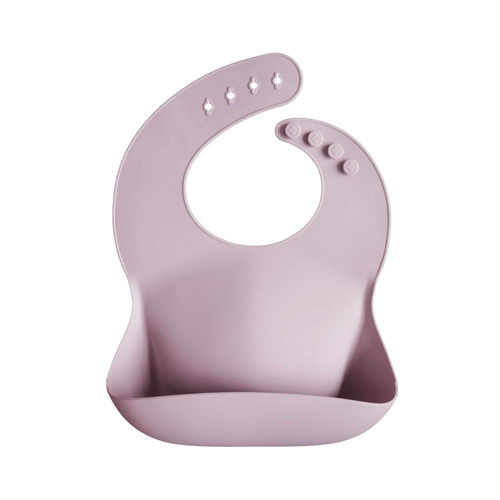 imagemushie x Bluey Silicone Baby Bib  Adjustable Fit Waterproof Bibs Bluey IvoryPale Mauve