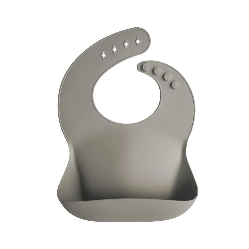 imagemushie x Bluey Silicone Baby Bib  Adjustable Fit Waterproof Bibs Bluey IvorySilver Sage