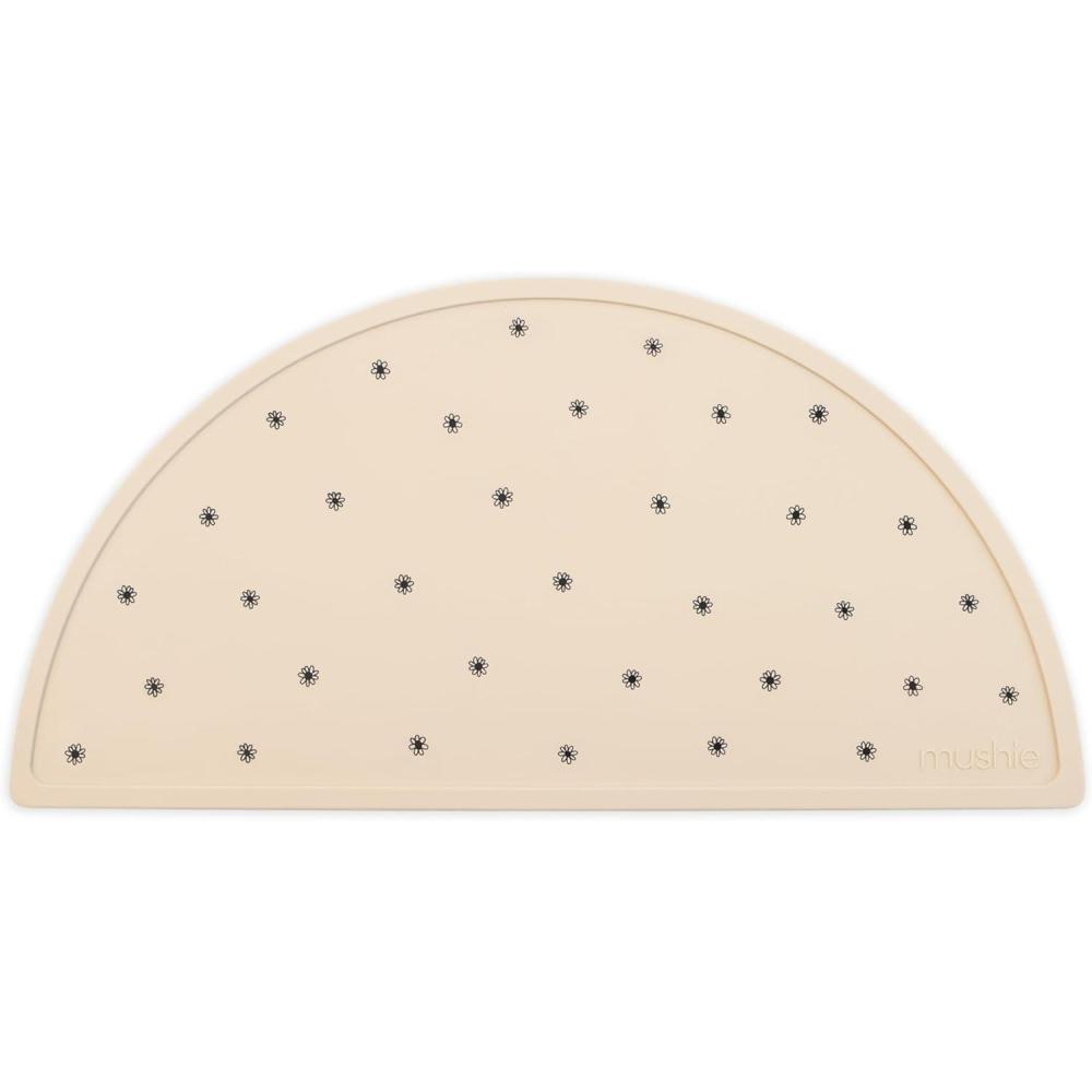 imagemushie x Bluey Silicone Placemat for Kids BPAFree NonSlip Design Bluey IvoryBlack Daisy