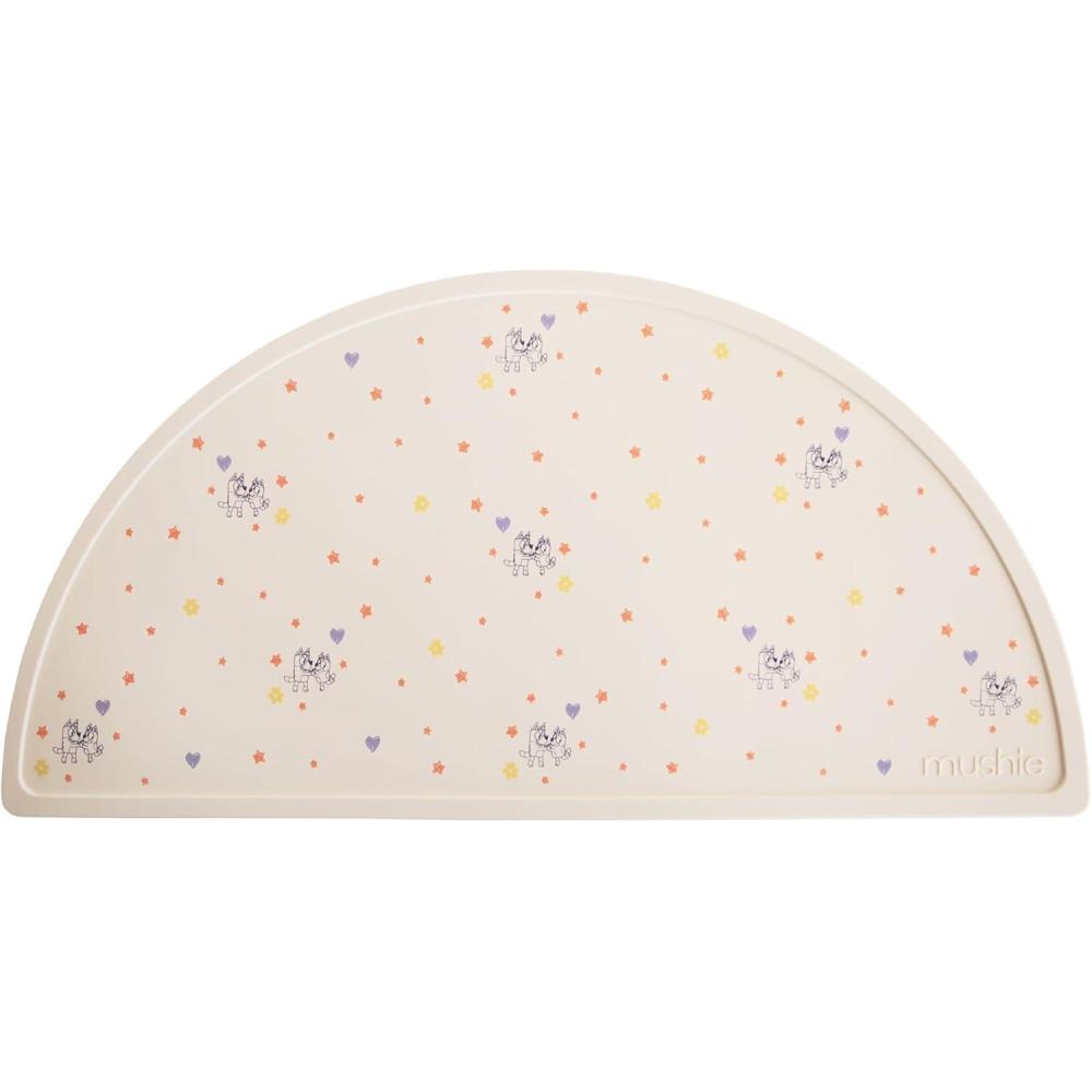 imagemushie x Bluey Silicone Placemat for Kids  BPAFree NonSlip Design Bluey IvoryBluey Ivory