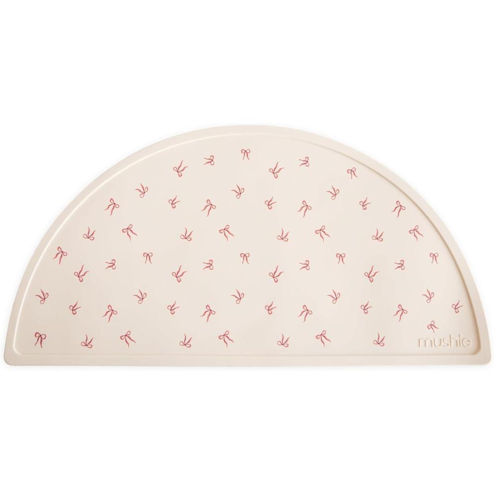 imagemushie x Bluey Silicone Placemat for Kids BPAFree NonSlip Design Bluey IvoryBows