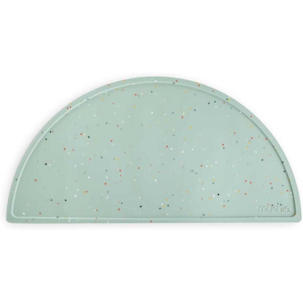 imagemushie x Bluey Silicone Placemat for Kids  BPAFree NonSlip Design Bluey IvoryCambridge Blue Confetti