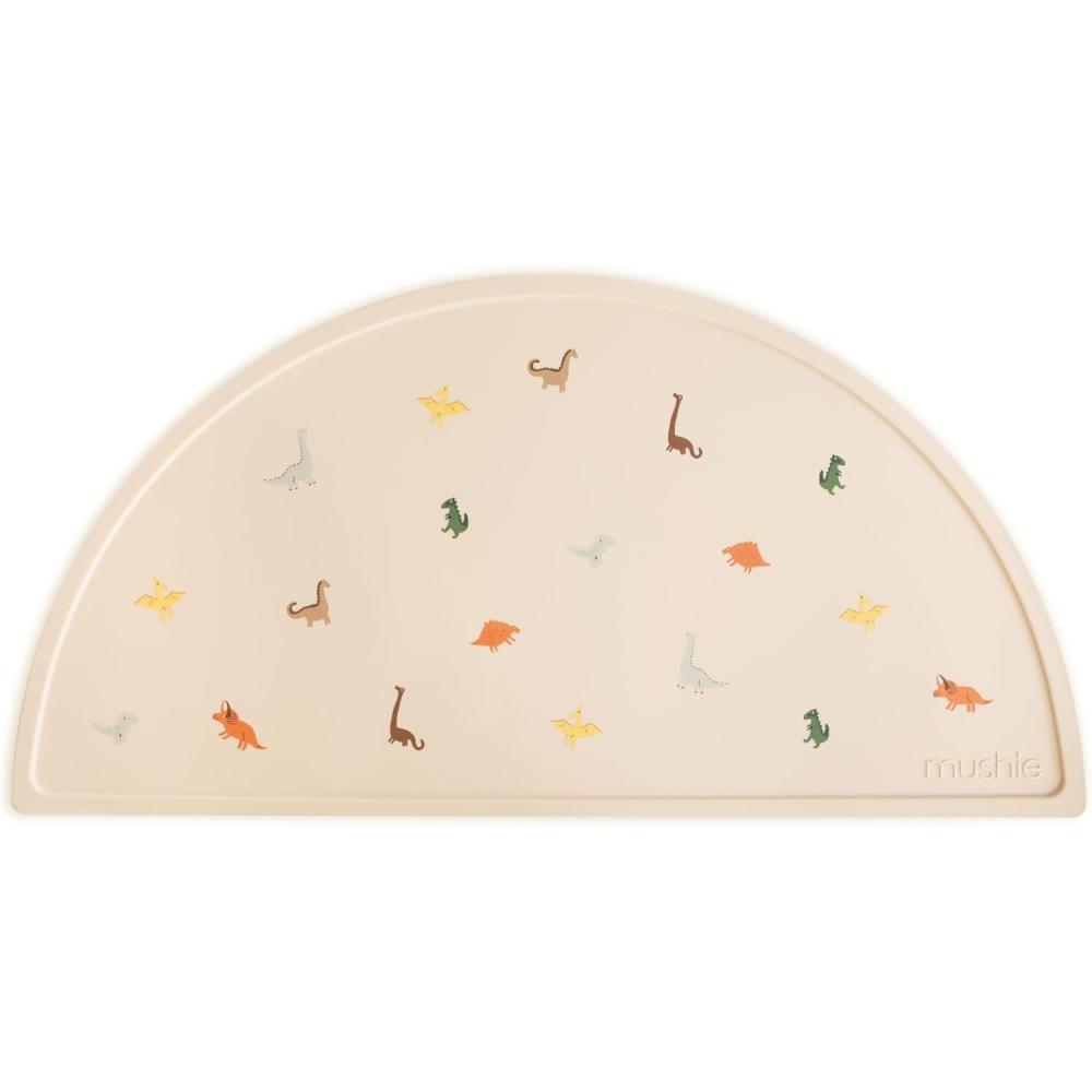 imagemushie x Bluey Silicone Placemat for Kids BPAFree NonSlip Design Bluey IvoryDinosaurs