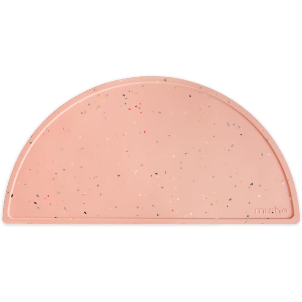 imagemushie x Bluey Silicone Placemat for Kids BPAFree NonSlip Design Bluey IvoryPowder Pink Confetti