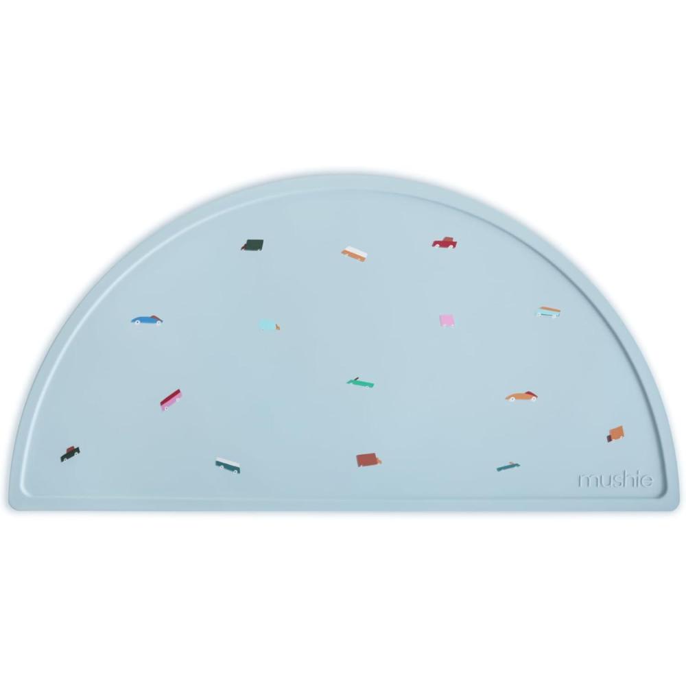 imagemushie x Bluey Silicone Placemat for Kids  BPAFree NonSlip Design Bluey IvoryRetro Cars