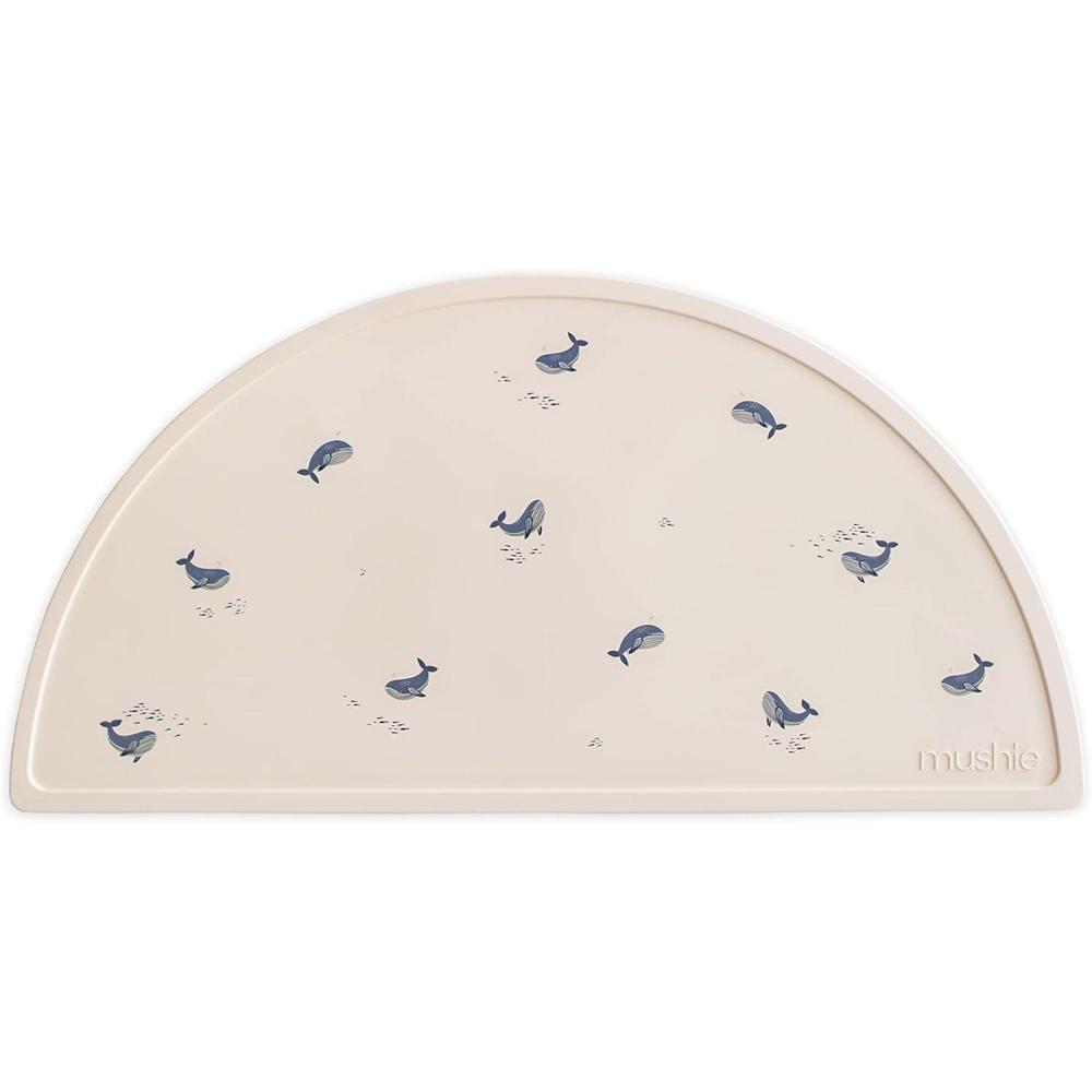 imagemushie x Bluey Silicone Placemat for Kids  BPAFree NonSlip Design Bluey IvoryWhales