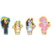 Bluey Birthday Party Supplies Bundle includes 8 Plastic Loot Bags, 8 Sticker Sheets, 8 Paper Finger Puppets, 1 Dinosaur Sticker Sheet