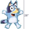 Bluey Birthday Party Supplies & Decorations | Large 28″ Foil Bluey Balloon & 18″ Round Foil Balloon | Sticker