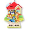 Bluey Christmas Ornament – Officially Licensed – Bluey Bingo Heeler Family Christmas Tree Ornament Decoration with Custom Names