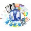 Bluey Ultimate Activity Backpack, 10+ Activities, Includes Backpack with 4 Sticker Suncatchers with 4 Suction Cups, 4 Surprise Scratch Arts, 2 Velv-its Posters, 1 Coloring Roll, 4 Markers, Kid Gifts