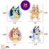 DecoPac Bluey So Much Fun Rings, 24 Cupcake Decorations Featuring Bluey, Bingo, Bandit, and Chilli, 3D Food Safe Cake Toppers – 24 Pack