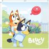 HOME & HOOPLA Bluey Party Supplies – Bluey Theme Birthday Party Round Paper Dinner Plates and Lunch Napkins (16 Plates and napkins)