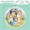 HOME & HOOPLA Bluey Party Supplies – Bluey Theme Birthday Party Round Paper Dinner Plates and Lunch Napkins (16 Plates and napkins)