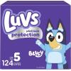 Luvs Diapers – Size 5, 172 Count, Bluey Platinum Protection Baby Diaper(Size 5)