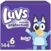 Luvs Diapers – Size 5, 172 Count, Bluey Platinum Protection Baby Diaper(Size 6)