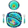 The First Years Bluey 4-Piece Place Setting – BPA Free Dishwasher Safe Toddler Dinnerware Set with Divided Plate, Bowl, Fork, Spoon – Multicolor(4 Piece Set)