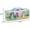 The Tin Box Company Bluey Pencil Box with Handle Clasp & Hinge, Model: 479407-12, Pencil Box with Handle, 8-3/8 x 3-3/8 x 2-1/4″D with hinge and clasp(Bluey)
