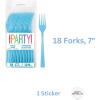 Unique Bluey Birthday Party Supplies Set for 16 Guests – Bluey Plates and Napkins, Forks, Sticker – Birthday Decorations, Party Decorations