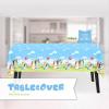 Unique Bluey Birthday Party Supplies and Decorations – Bluey Tablecover, Plates, Cups, Napkins, Button