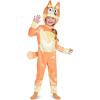 Bingo Costume for Kids, Official Bluey Character Outfit with Jumpsuit and Headpiece for Toddlers