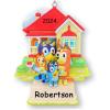 Bluey Christmas Ornament – Officially Licensed – Bluey Bingo Heeler Family Christmas Tree Ornament Decoration with Custom Names