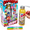 Bluey Decorate Your Own Water Bottle, Repositionable Stickers, Great For Bluey Birthday Parties, Summer Sports, and More, Reusable BPA-Free Water Bottle for Kids Ages 3, 4, 5, 6(Miraculous)