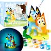 Bluey Paint Your Own Light-Up Figurine, Bingo Night Light, Toys for Kids, Playset, Party Decorations, Game, for Kids Ages 3+, Small(Blue Light-Up Figurines)